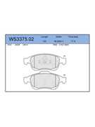 Тормозные колодки Jeenice WS3375.02
