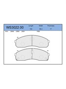 Тормозные колодки Jeenice WS3022.00