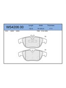 Тормозные колодки Jeenice WS4206.00