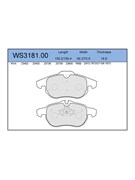 Тормозные колодки Jeenice WS3181.00