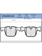 Тормозные колодки Jeenice WS2955.00