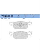 Тормозные колодки Jeenice WS2860.00
