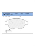 Тормозные колодки Jeenice WS3038.00