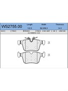 Тормозные колодки Jeenice WS2755.00