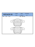 Тормозные колодки Jeenice WS3428.00