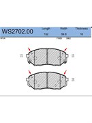 Тормозные колодки Jeenice WS2702.00