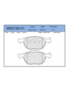 Тормозные колодки Jeenice WS3193.01