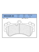 Тормозные колодки Jeenice WS3326.00