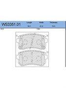 Тормозные колодки Jeenice WS3351.01