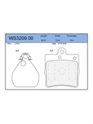 Тормозные колодки Jeenice WS3209.00