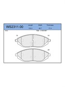 Тормозные колодки Jeenice WS2311.00