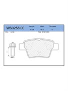 Тормозные колодки Jeenice WS3258.00