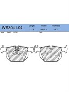 Тормозные колодки Jeenice WS3041.04