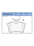 Тормозные колодки Jeenice WS2405.00