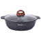 (150x300x310) Жаровня-кастрюля Kukmara жгг31а литая стекл. кр. 3.0л АП(Granit ultra blue) - фото 26567