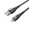 (пакет 20x220x220) Кабель для зарядки iP ВСЁГАЗИН Сириус 1м, 2.4А 931-282 серый - фото 41146